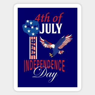 4th of July 1776  American independence day design Sticker